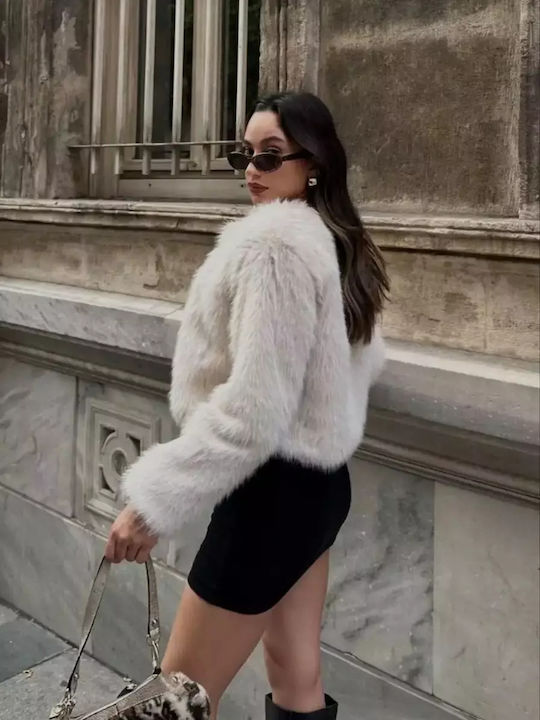 Women's Short Fur Beige
