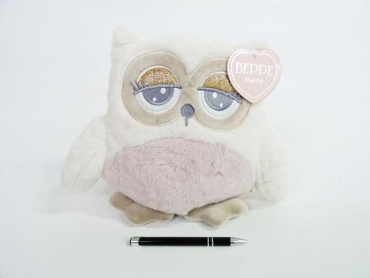 Mascot Beppe Bufniță Abby 23 Cm Crem-roz