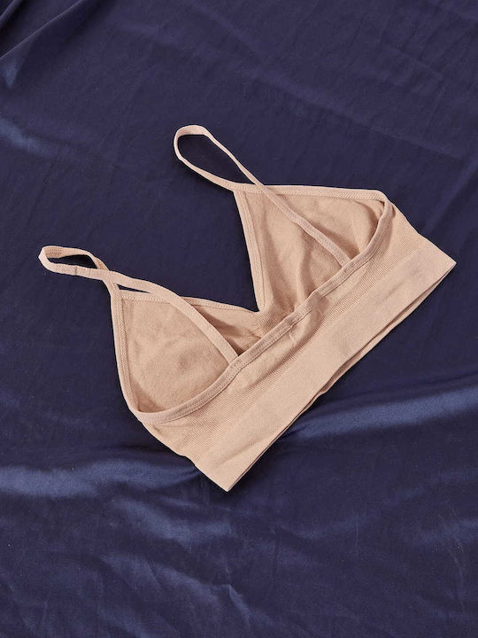 Celestino Sports Bra Solid Light Brown