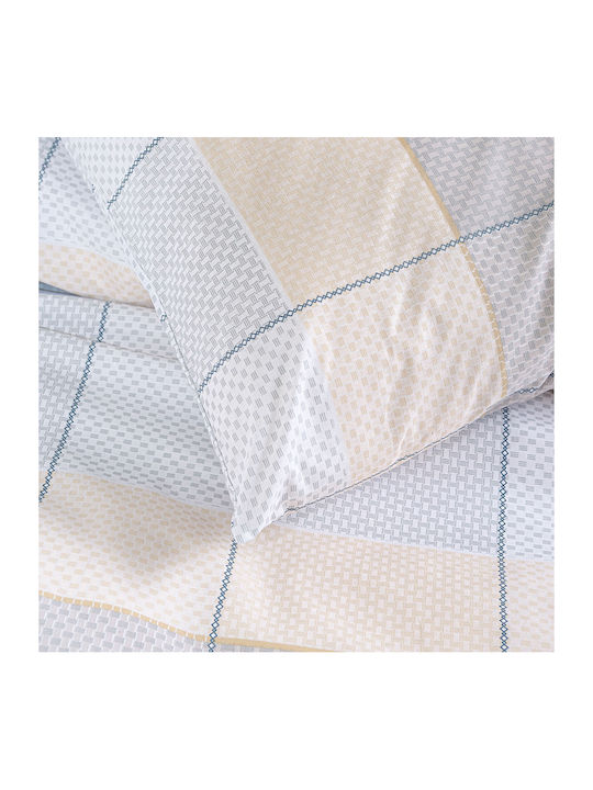 Rythmos Duvet Cover Set Single with Pillowcase 160x250 Colette Grey-light blue