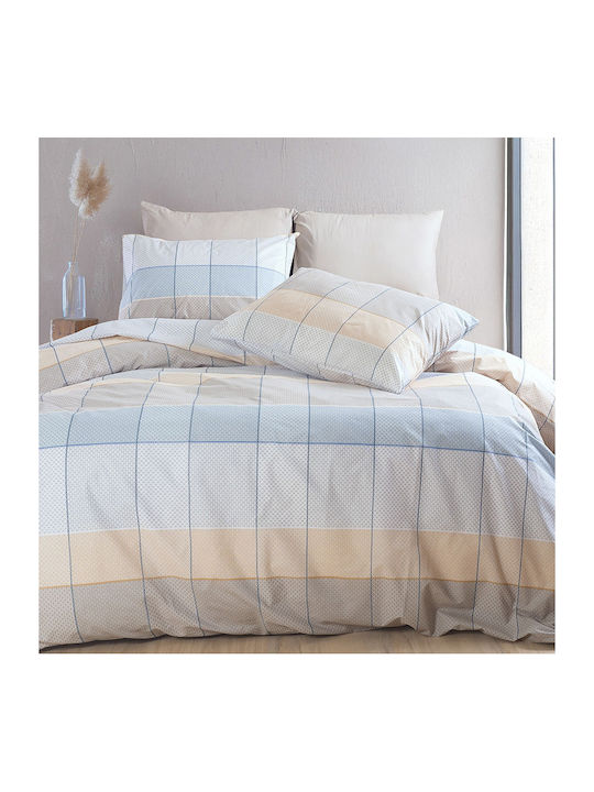 Rythmos Duvet Cover Set Single with Pillowcase 160x250 Colette Grey-light blue