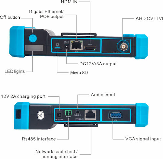 Noyafa EX-SDI 3G-SDI CCTV Test CCTV Тестер 3G-SDI / AHD / CVBS / EX-SDI / HD-CVI / HD-TVI