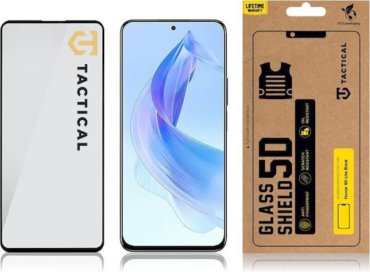 Tactical Glass Shield 5D Full Face Tempered Glass Μαύρο (Honor 90 Lite)