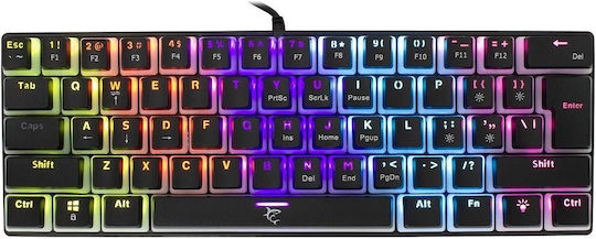 White Shark Ashiko 2 Gaming Μηχανικό Πληκτρολόγιο 60% με Outemu Blue διακόπτες και RGB φωτισμό (Αγγλικό US)