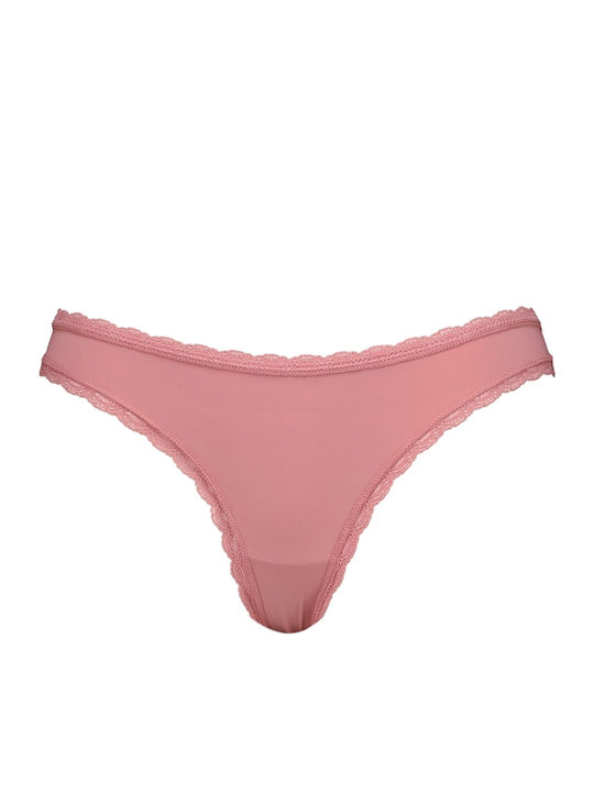 Γυναικεία String 3Pack Pink Rose And Black