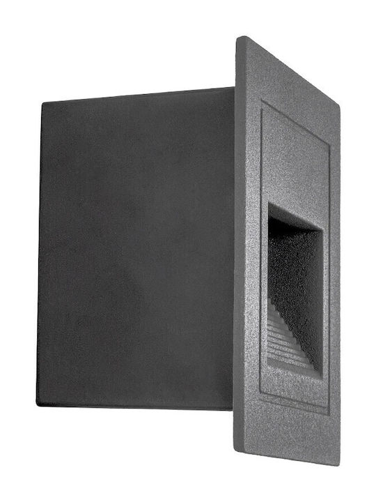 kelvo Stepart Wandmontiertes Außenbeleuchtung LED IP65 3W mit Warmweißem Licht 8,5x5x8,5cm