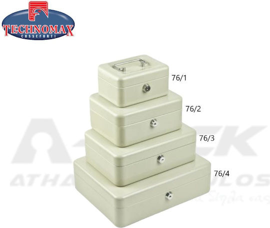 Technomax 76/4 Касова Кутия С Ключ Elegant 76 3 Цвята Червен