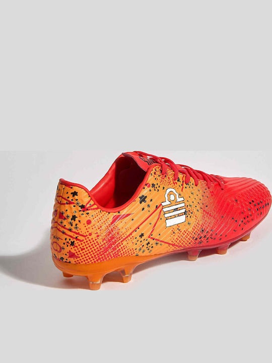 Admiral Football Shoes with Molded Cleats Orange