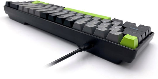 Media-Tech Red Core MX60 Gaming Mechanical Keyboard 60% with Cherry MX Red switches and RGB lighting (International English) Green/Grey/Black