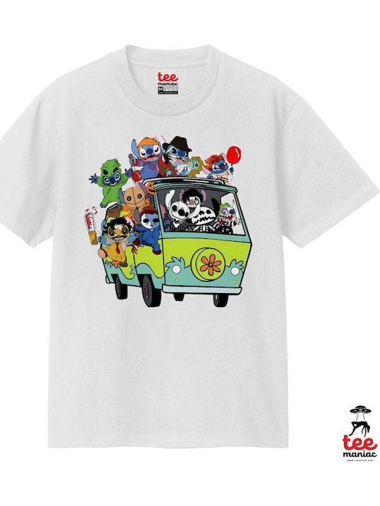 Stitch Halloween Scooby Car Κλασικό T-shirt Διπλής Ραφής Χωρίς Πλευρικές Ραφές Λευκο 100% Βαμβάκι Vegan & Oeko-tex Πιστοποιημένο Stitch Halloween Scooby Car Κλασικό T-shirt Διπλής Ραφής Χωρίς Πλευρικές Ραφές Λευκο 100% Βαμβάκι Vegan & Oeko-tex Πιστοποιημένο