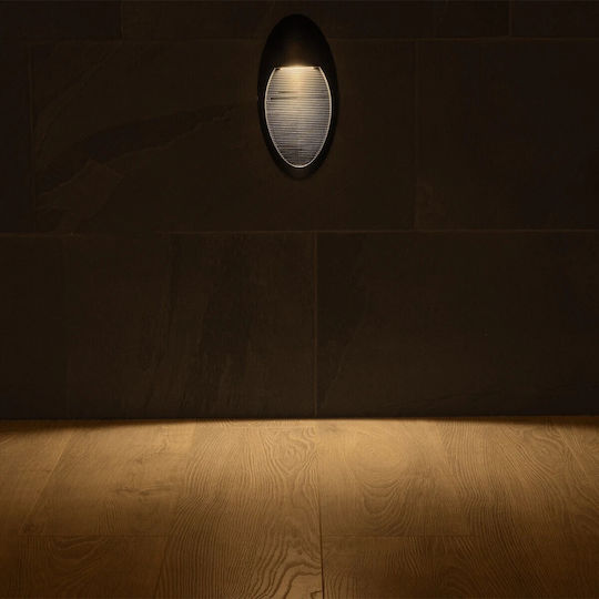 kelvo Stepart Стенно Външно Осветително Тяло LED IP65 3W с Топла Бяла Светлина 13x5.5x26см