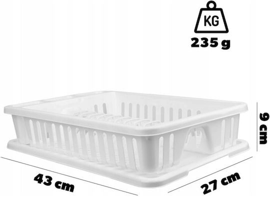 Curver Στραγγιστήρι Νεροχύτη Πλαστικό Λευκό 26.5x42x8.8cm