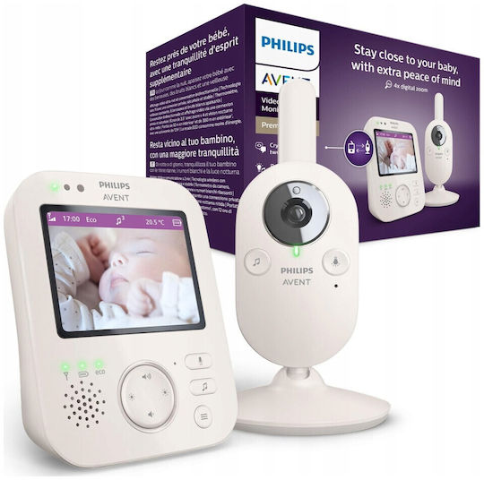 Philips Ασύρματη Ενδοεπικοινωνία Μωρού με Κάμερα & Οθόνη 2.8" , Αμφίδρομη Επικοινωνία & Νανουρίσματα