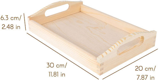 Creative Ξύλινος Δίσκος Σερβιρίσματος 30x20x6.3cm