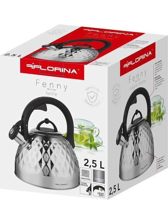 Florina Τσαγιέρα Ανοξείδωτη Γκρι 2500ml