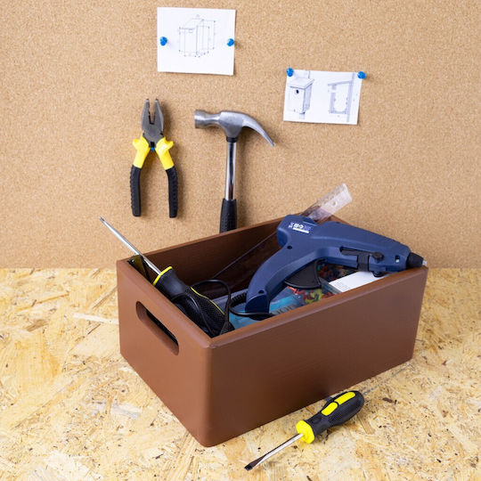 Creative Coș de Depozitare Bambus Maro 30x20x13cm 1buc