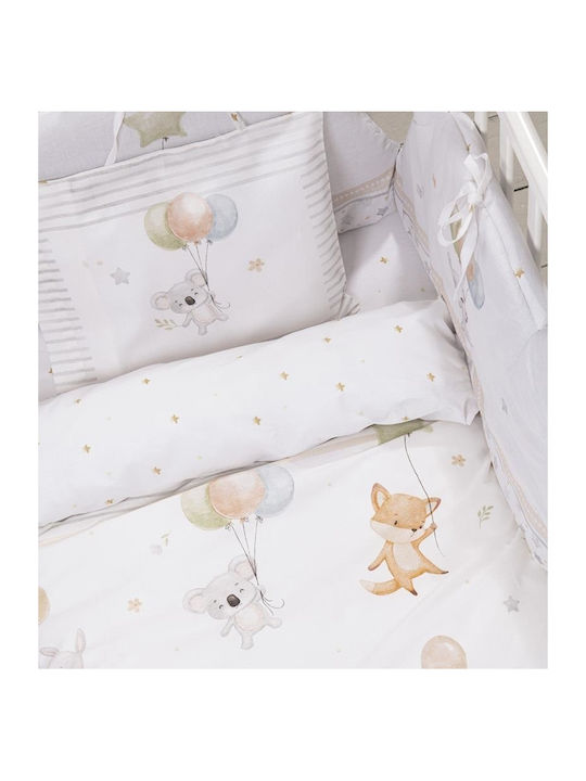 Nima Cotton Baby Quilt 100x140cm Multicolour