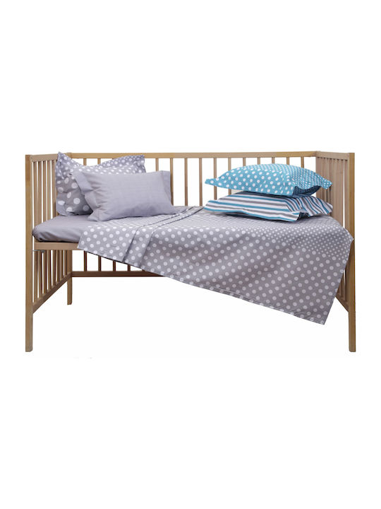 Anna Riska Mix & Match Βρεφικό Κουβερλί Βαμβακερό 26 Γκρι 110x150cm