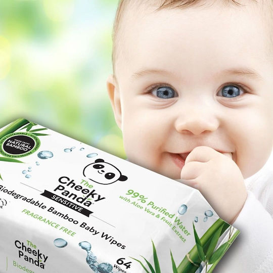 The Cheeky Panda Υποαλλεργικά Μωρομάντηλα με 99% Νερό, χωρίς Άρωμα 64τμχ