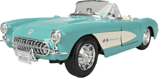 Maisto Chevrolet Corvette '57 Φιγούρα Μοντελισμού Αυτοκίνητο Μπλε σε Κλίμακα 1:24