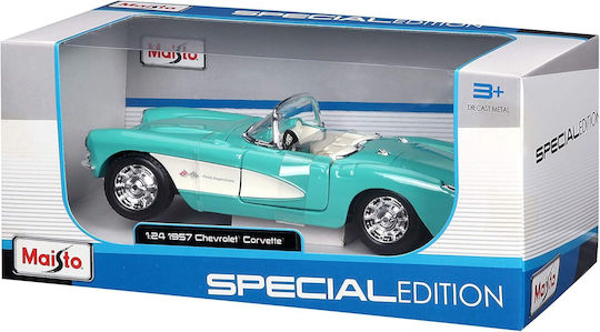 Maisto Chevrolet Corvette '57 Φιγούρα Μοντελισμού Αυτοκίνητο Μπλε σε Κλίμακα 1:24