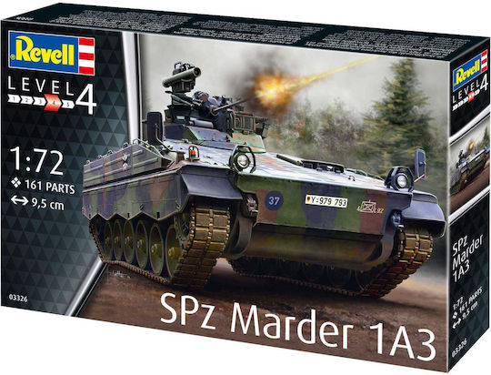 Revell SPz Marder 1A3 Modellfigur Tank 161 Teile im Maßstab 1:72 9.5cm.