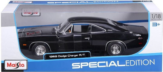 Maisto Dodge Charger R/T '69 Modeling Figure Car Black in Scale 1:18