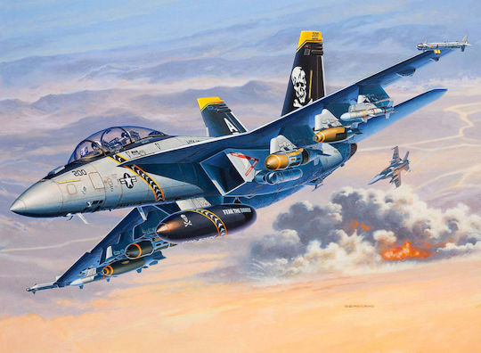 Revell Φιγούρα Μοντελισμού Αεροπλάνο F/A-18F Super Hornet 97 Κομματιών σε Κλίμακα 1:72 με Κόλλα και Χρώματα 25.3x18.7εκ.