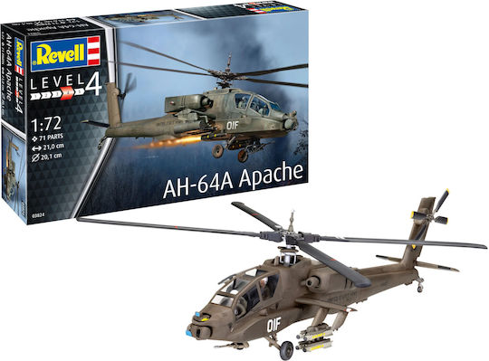 Revell Φιγούρα Μοντελισμού Ελικόπτερο AH-64A Apache 71 Κομματιών σε Κλίμακα 1:72 21x20.1εκ.