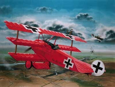Revell Fokker Dr.I "Richthofen" Modeling Figure Airplane in Scale 1:28
