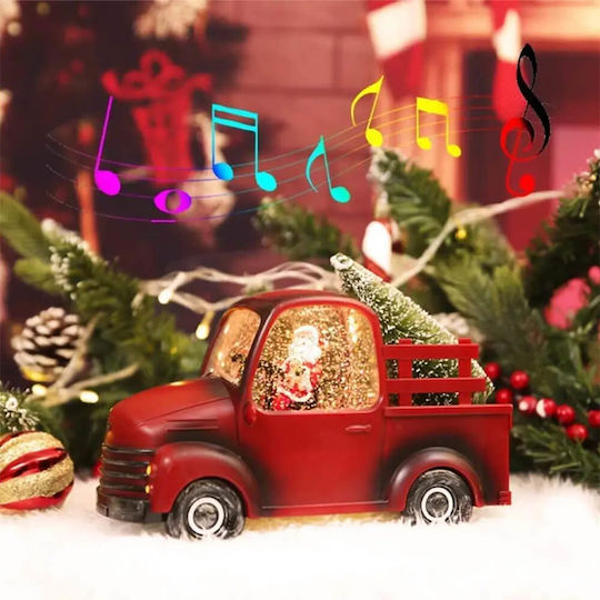 Weihnachtliche Kunststoff Figur Auto Höhe 24cm mit Musik