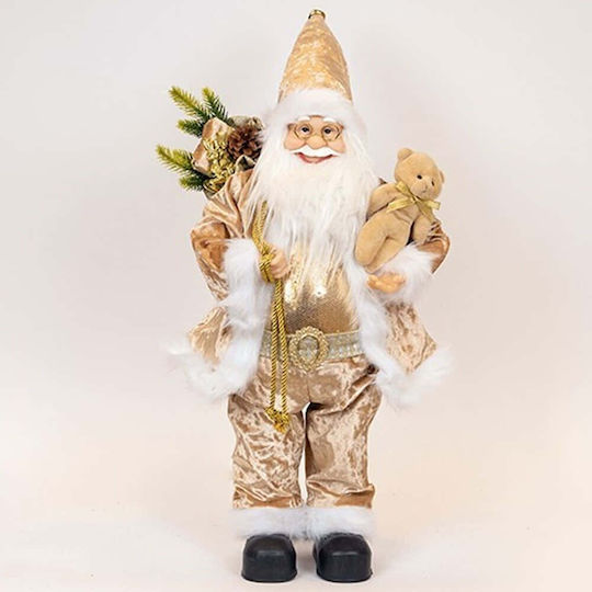 Dekorativer Weihnachtsmann Goldς aus Kunststoff 60cm