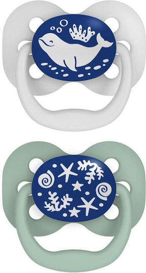 Dr. Brown's Advantage Pacifiers Silicone Night with Case White for 0-6 months 2pcs