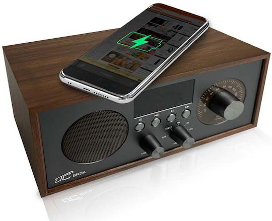LTC Audio LXLTC511BC Retro Επιτραπέζιο Ραδιόφωνο Μπαταρίας με USB Καφέ