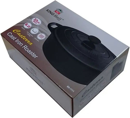 KING Hoff Oală Ovală de Fontă Black 33x22cm 1buc