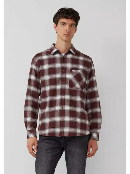 Long-sleeved Shirt Checked Brown