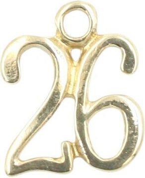 Metallische Elemente ''26'' Vergoldet In 1x1,2cm Set Mit 10 Stück