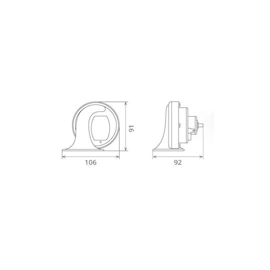 Комплект електромагнитни клаксони 12v 6a+6a висок и нисък тон