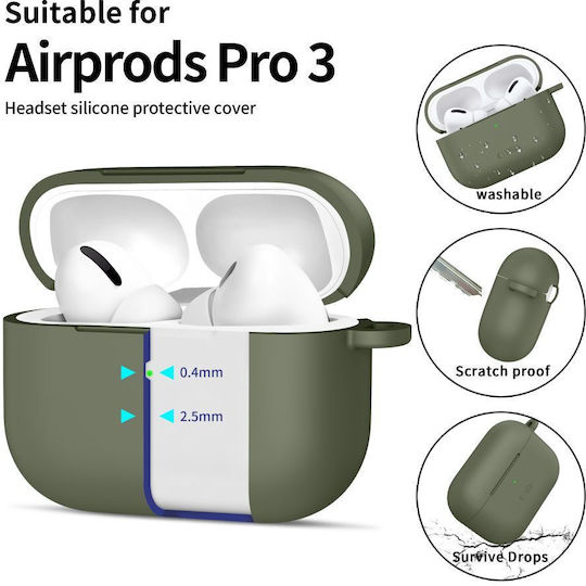 Tech-Protect Silicone Hook Калъф с кука в Зелен цвят за Apple AirPods Pro