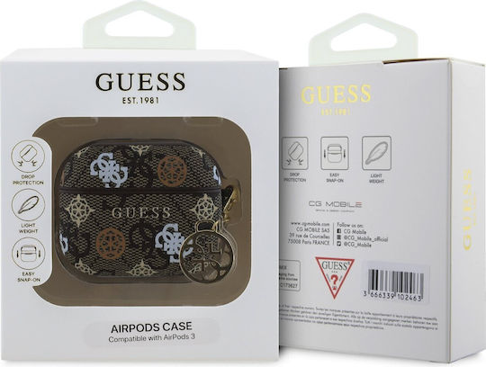 Guess Peony Charm Case in Brown color for Apple AirPods 3