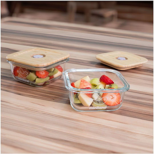 Miniland Glass Baby Container Chick 2pcs Brown