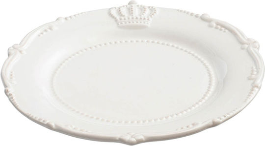 Artekko Crown Servierplatte Keramik Weiß mit Durchmesser 29cm 1Stück