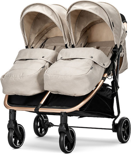 Lorelli Duo Double Stroller Suitable for Newborn Beige 12kg