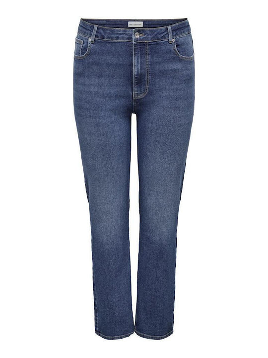Hoch tailliert Damenjeans in Lockerer Passform Blue