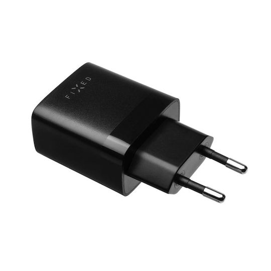 Fixed Handyladegerät mit integriertem Kabel mit 2 USB-A USB-C 17W Schwarzes