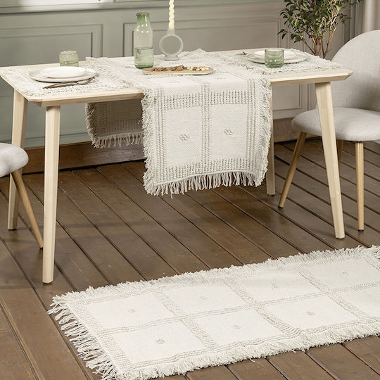 Nima Liora Χαλί Ορθογώνιο Βαμβακερό Εκρού 60x130cm