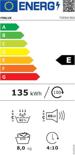 Finlux TDF8015SK Tumble Dryer 8kg with Heat Pump