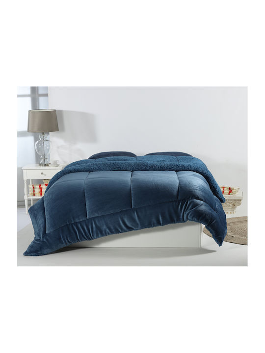 Silk Fashion Комбинирано одеяло Куинсайз 220x240бр Solid Navy 280 г/м²Gsm