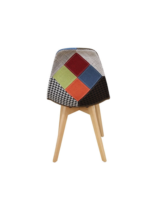 Dining Room Fabric Chair Patchwork 65x63x47cm