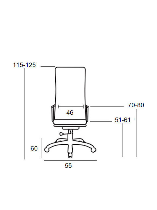 Zita Plus A9944 Executive Chair With Black Arms